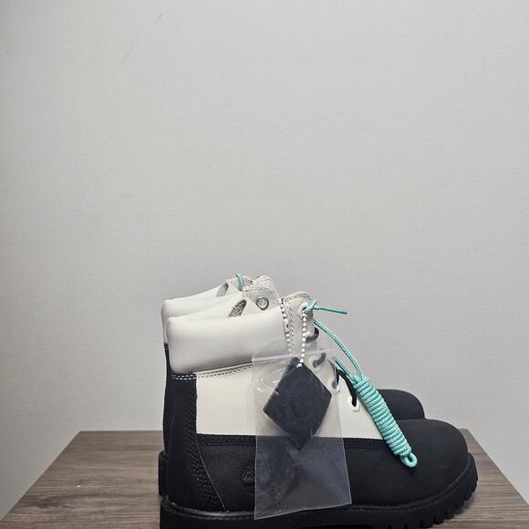 Timberland Unisex 6" Water Resistant Boots Women's 6 Black/White #539820 NWB - Picture 4 of 9